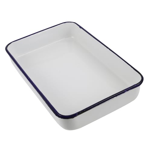 SOIMISS Retro Emaille Backform für Ofen Rechteckige Antihaft Pfanne zum Backen und Servieren Leicht zu Reinigen Küchengeschirr SOIMISS Retro Emaille Backform für Ofen Rechteckige Antihaft Pfanne zum Backen und Servieren Leicht zu Reinigen Küchengeschirr von SOIMISS