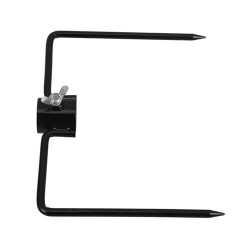 SOIMISS Robuster Eisen Erdspieß für Gartenschirme und Außenbeleuchtung Verstellbarer Schirmständer mit Vielseitigem Shepherds Hook Design Wetterfester Metallhalter für Flaggen und von SOIMISS