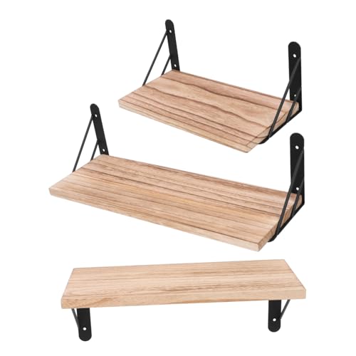 SOIMISS Rustikales Holz Wandregal Teiliges Set Schwebende Wandregale Robust Langlebig Multifunktional für Schlafzimmer Wohnzimmer Büro zur Stilvollen Dekoration und Praktischen SOIMISS Rustikales Holz Wandregal Teiliges Set Schwebende Wandregale Robust Langlebig Multifunktional für Schlafzimmer Wohnzimmer Büro zur Stilvollen Dekoration und Praktischen von SOIMISS