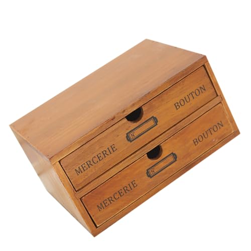 SOIMISS Desktop Organizer aus Holz 2-Lagiger Schubladen Organizer Kosmetik und Schreibwarenaufbewahrung Stilvoller Aufbewahrungskasten für Büro und Schlafzimmer SOIMISS Desktop Organizer aus Holz 2-Lagiger Schubladen Organizer Kosmetik und Schreibwarenaufbewahrung Stilvoller Aufbewahrungskasten für Büro und Schlafzimmer von SOIMISS