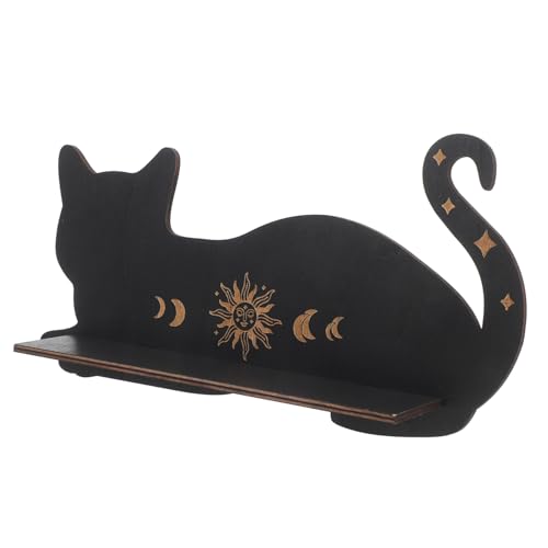 SOIMISS Schwebendes Holzregal Katzenform Wandregal für Vielseitig Einsetzbar im Modernen Bauernhausstil für Wohnzimmer und Büro von SOIMISS