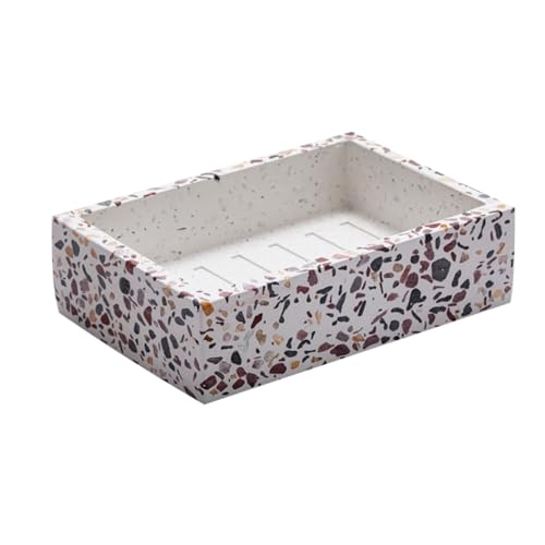 SOIMISS Seifenhalter Imitation Terrazzo Resin Ablaufsieb Seifenschale mit Streifenrillen für Badezimmer und Küche Abtropfendes Soap Saver Case zur Seifenaufbewahrung und Trocknung SOIMISS Seifenhalter Imitation Terrazzo Resin Ablaufsieb Seifenschale mit Streifenrillen für Badezimmer und Küche Abtropfendes Soap Saver Case zur Seifenaufbewahrung und Trocknung von SOIMISS