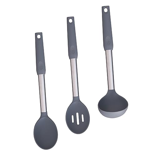 SOIMISS Silikon Kochlöffel Teilig Bpa Frei Hitzebeständig Ergonomisch Langer Griff Spülmaschinenfest Vielseitig für Suppe Brei Salat Schonend für Pfannen Modernes Küchenutensil von SOIMISS