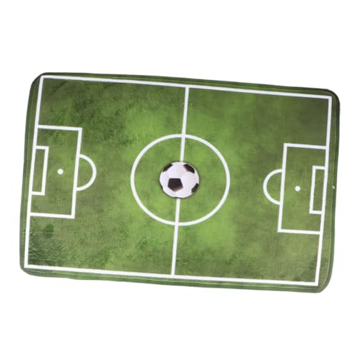 SOIMISS Skidresistenter Flanell Teppich Mini Fußballfeld Design rutschfeste Bodenmatte für Wohnzimmer Schlafzimmer Weicher Teppich mit Langlebigem Material Komfortabel und Druckentlastend SOIMISS Skidresistenter Flanell Teppich Mini Fußballfeld Design rutschfeste Bodenmatte für Wohnzimmer Schlafzimmer Weicher Teppich mit Langlebigem Material Komfortabel und Druckentlastend von SOIMISS