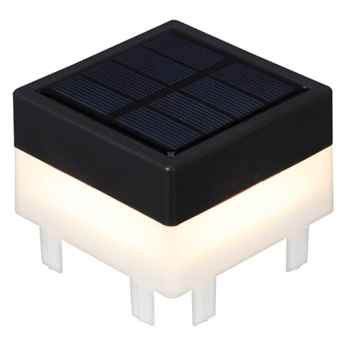 SOIMISS Solar Zaunpfostenleuchte Solarbetrieben Gartenpfosten Licht Outdoor Dekor für Garten Terrasse mit Einfacher Installation von SOIMISS