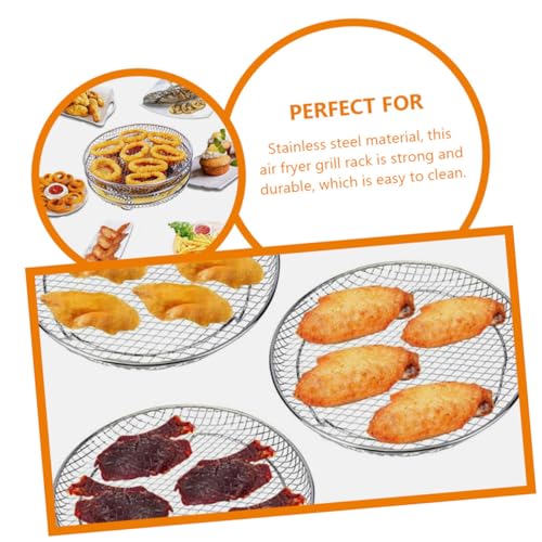 SOIMISS Stapelbares Gestell Für Heißluftfritteuse Grillrost Aus Edelstahl Dampfgestell Für Heißluftfritteuse Toastgestell Küchenbedarf SOIMISS Stapelbares Gestell Für Heißluftfritteuse Grillrost Aus Edelstahl Dampfgestell Für Heißluftfritteuse Toastgestell Küchenbedarf von SOIMISS