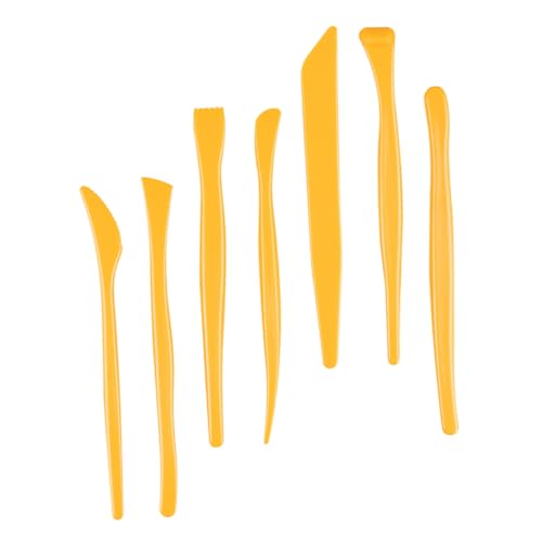 SOIMISS Teiliges Clay Sculpting Tools Doppelseitige Gelbe Kunststoff Tonmodelliermesser Vielseitiges Keramik und Polymer Clay Carving Werkzeug Ergonomischer Griff für Präzises Formen und von SOIMISS