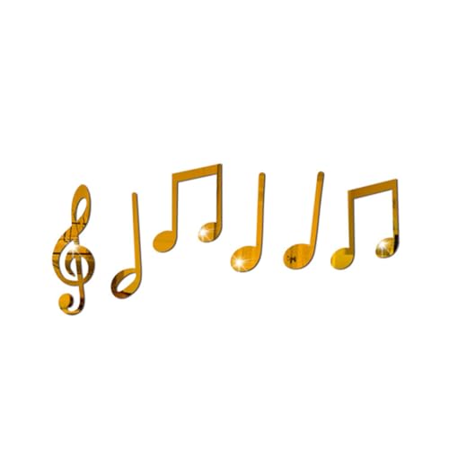 SOIMISS Teiliges Spiegel Wandsticker mit Musiknoten Selbstklebende Acryl Spiegeloberfläche Moderne Wohnraumdekoration für Wohnzimmer Schlafzimmer Büro Einfache Anbringung Goldfarben SOIMISS Teiliges Spiegel Wandsticker mit Musiknoten Selbstklebende Acryl Spiegeloberfläche Moderne Wohnraumdekoration für Wohnzimmer Schlafzimmer Büro Einfache Anbringung Goldfarben von SOIMISS