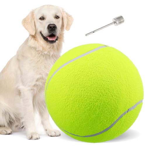 SOIMISS Riesiger Tennisball - Große Riesige Hundebälle, Großes Hundespielzeug, aufblasbarer Tennisball für Haustier Training Outdoor-Sport und Strand, Spielplatzspaß von SOIMISS