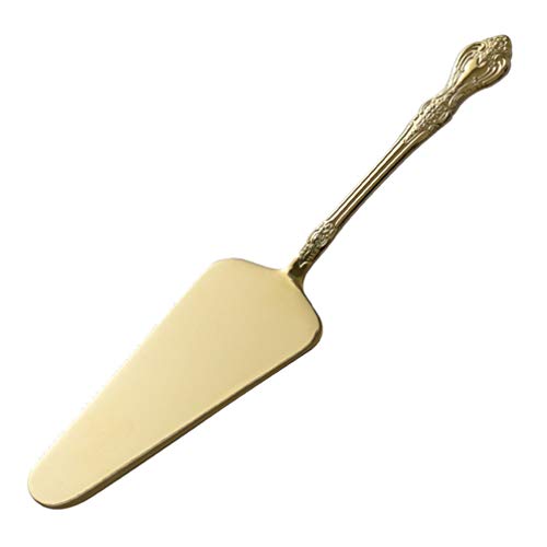 SOIMISS Tortenheber Edelstahl Vintage Schneidspatel Serviermesser Kuchenheber Kuchenmesser Tortenmesser Kuchen Cream Cutter für Brot Pizza Dessert Lasagne Küche Restaurant (Golden) von SOIMISS