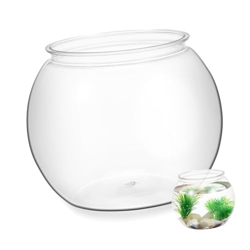 SOIMISS Transparenter Runder Aquarium Tank Dekorativer Desktop Goldfisch und Blumenbehälter Bruchsicher Vielseitig für Büro Zuhause Garten Hochzeit von SOIMISS