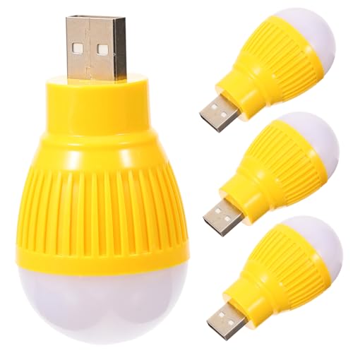 SOIMISS USB LED Kleiner Nachtlicht 4 Stücke Tragbare Glühbirnen Notlicht USB Betrieben Kompakt Vielseitig für Zuhause und Unterwegs von SOIMISS