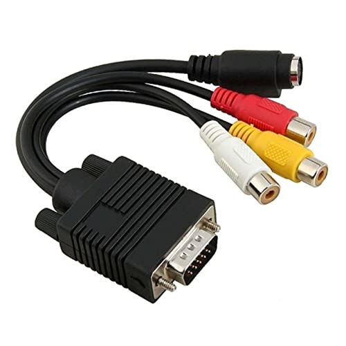 SOIMISS Vga zu S Video und Adapter Konverterkabel Hochwertiges Kabel aus Reinem für PC Monitor und Tv Unterstützt S Video Signalumwandlung von SOIMISS