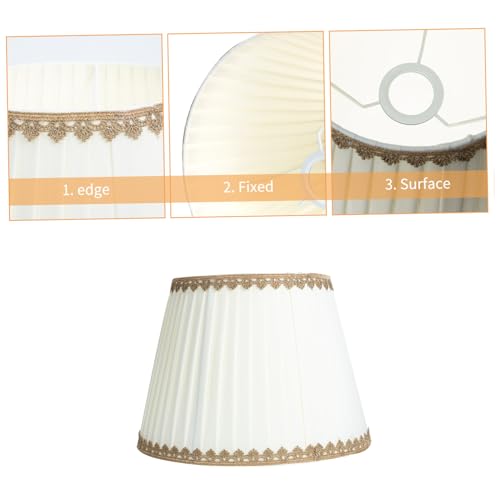 SOIMISS Vintage Lampenschirm aus Chiffon mit Spitzenstoff Stoff Lampenschirm Abdeckung Tischlampe Warmes Licht Beige Fassung oben Unten SOIMISS Vintage Lampenschirm aus Chiffon mit Spitzenstoff Stoff Lampenschirm Abdeckung Tischlampe Warmes Licht Beige Fassung oben Unten von SOIMISS