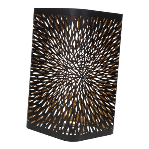 SOIMISS Vintage Lampenschirm aus Eisen mit Floralem Hohlmuster Zylindrischer Lampenschirm für Tisch Stehlampen Schwarz Außen Gold Innen SOIMISS Vintage Lampenschirm aus Eisen mit Floralem Hohlmuster Zylindrischer Lampenschirm für Tisch Stehlampen Schwarz Außen Gold Innen von SOIMISS