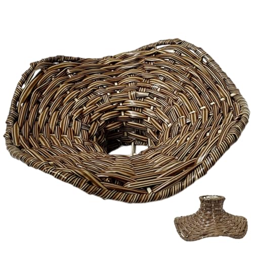 SOIMISS Vintage Pendelleuchte Lampenschirm aus Rattan Kreativer Rustikaler Lampenschirm für Bar Restaurant und Zuhause oben Unten ohne Glühbirne von SOIMISS