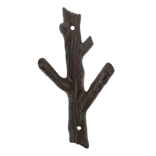 SOIMISS Wandmontierter Gusseisen Haken im Vintage Stil Dekorativer Baumzweig Design Multifunktional für Bad Schlafzimmer und Küche für Handtücher Mäntel und Hüte von SOIMISS