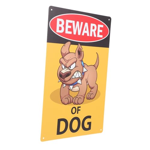 SOIMISS Warnschild Hund Gartendekoration Wetterfestes Warnung für Gartenzaun Hunde Warnzeichen Hinweis für Gäste und Nachbarn von SOIMISS