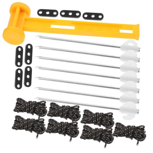 SOIMISS Zeltzubehör mit Zeltnägeln Teilig Winddichte Camping Heringe mit Scharfem Spitzen Design Einfach zu Ziehen Aufbewahrungstasche für Outdoor Camping von SOIMISS