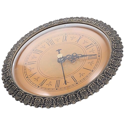 SOIMISS antikes Vintage Deskuhr Ziffern runder eingelegter Uhrenkopf DIY-Uhrenkopf Retro Uhr zeitschaltuhr einbau Stumm Uhr DIY Uhrkopfeinsatz Vintage-Uhreneinsatz Uhreinsatz Plastik von SOIMISS