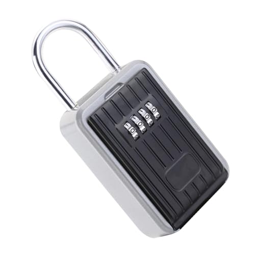 SOIMISS wasserdichte Schlüsselsafe Box Stelligem Zahlenschloss Wandmontierbar Rostfrei Sicherer Schlüsselkasten für Außenbereich Wetterbeständig Robust und Einfach zu Bedienen von SOIMISS