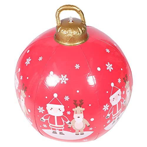 SOIMISS wasserdichte Wetterfeste Aufblasbare Weihnachtskugel Rot Riesige Outdoor Deko für Garten Terrasse Party Festliche Christbaumschmuck Ball für Innen und Außenbereich von SOIMISS