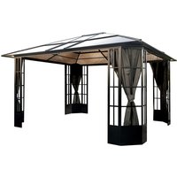 Aluminium Pavillon Savino 1214 inkl. Moskitonetz Anthrazit 338x397x280 cm - Sojag von SOJAG