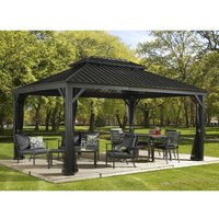 Sojag Pavillon Messina 12x16 anthrazit 363 x 483 x 307 cm (L x B x H) Aluminium von SOJAG