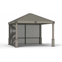 Pavillon Nanda 12x12 champagner 363 x 363 x 313 cm (l x b x h) Aluminium - Sojag von SOJAG