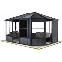 Sojag Pavillon Charleston 12x12 anthrazit 384 x3 84 x 281 cm (L x B x H) Aluminium von SOJAG