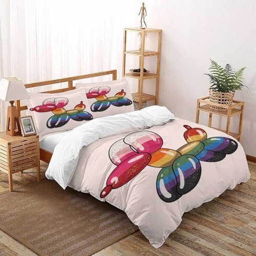 SOJFGSNAJ Farbe Ballon Bettbezug Damen Kinder Mädchen Wendebettwäsche Für Einzelbett - Bettbezug -Bettdeckenbezug Set Mit Reißverschluss Super King（260x220cm） von SOJFGSNAJ