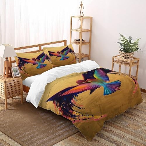SOJFGSNAJ Fawn Bettdeckenbezug Für Allergiker Bettwäsche Aus Microfaser -Bettdeckenbezug Set Mit Reißverschluss Single（135x200cm） von SOJFGSNAJ