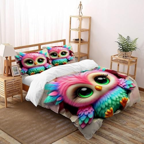 SOJFGSNAJ Pink Vogel Bettwäsche Set Für Allergiker - Bettbezug -Bettdeckenbezug Set Mit Reißverschluss Super King（260x220cm） von SOJFGSNAJ