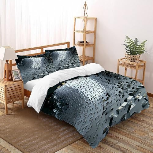 SOJFGSNAJ Puzzle Totem Bettbezug Damen Kinder Mädchen Wendebettwäsche Für Einzelbett Bettwäsche Aus Microfaser Bettbezug Mit Kissenbezug King（220x240cm） von SOJFGSNAJ