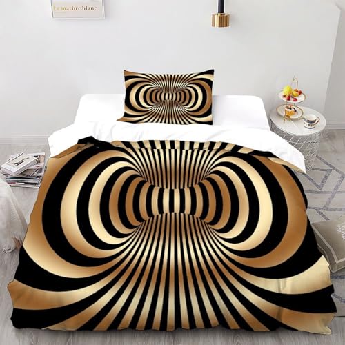 SOJFGSNAJ Zebra Streifen Bettdeckenbezug Damen Kinder Mädchen Wendebettwäsche Für Einzelbett - Bettbezug Mit Reißverschluss Und 2 Kissenbezug Double（200x200cm） von SOJFGSNAJ