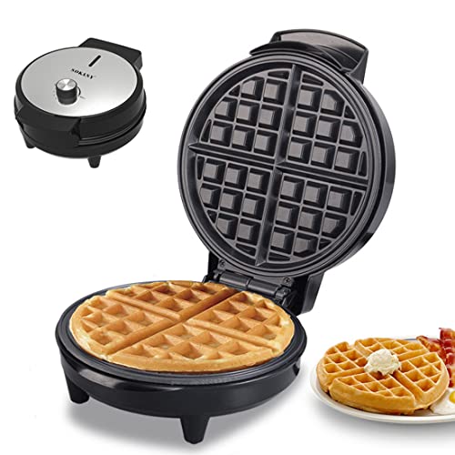 SOKANY KJ-505 1000W Waffeleisen, Doppel-Waffeleisen für 4 Waffeln, 7-Stufen Temperaturregler Waffelmaker mit Antihaftbeschichtung, Für Kindergeburtstage, Ostern oder Weihnachten von SOKANY