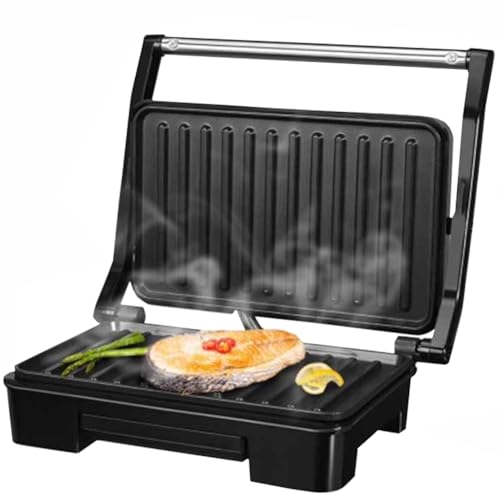 SOKANY SK-223 850W Kontaktgrill, Antihaftbeschichtung, Cool-Touch-Handgriff, Automatische Temperaturregelung, Kontrollleuchten, Sandwichtoaster, Paninimaker, Elektrogrill von SOKANY