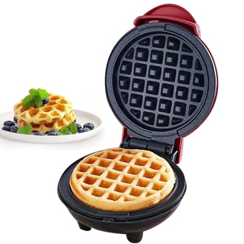 SOKANY SK-517 350W mini Waffeleisen, Doppel-Waffeleisen, Automatische Temperatur kleiner Waffelmaker mit Antihaftbeschichtung, Für Kindergeburtstage, Ostern oder Weihnachten von SOKANY