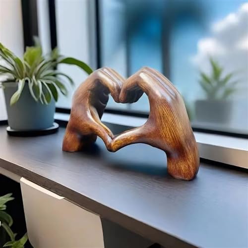 Herz Hand Statue Herz Hände Braun Decor Herz Form Finger Statuen for Hochzeit Zimmer Dekor Herz Hand Statue Herz Hände Braun Decor Herz Form Finger Statuen for Hochzeit Zimmer Dekor von SOKTDO