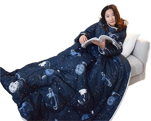 SOKTDO Lazy Quilt mit Ärmeln, Winter-Lazy-Bett-Couch-Steppdecke, warm, verdickt, weich, tragbare Steppdecke, Wanderdecke for Schlafen, Lesen, (Style 5,59.1 * 78.7in) von SOKTDO