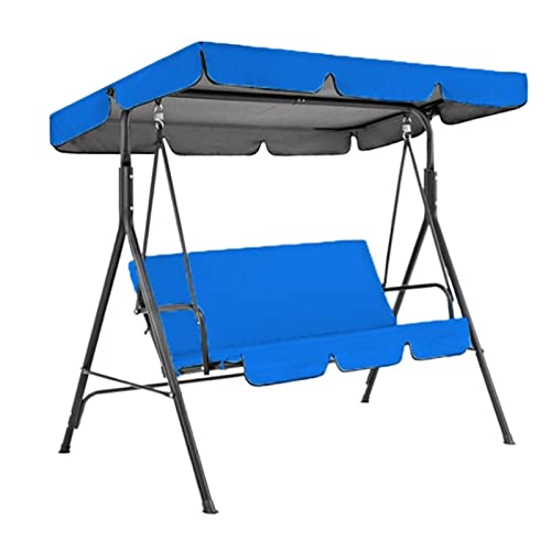 Swing Waterproof Canopy Set Garden Swing Seat Replacement Oxford Cloth Canopy with Seat Cover Für Outdoor Patio (Color : 2, Size : 74.8 * 52 * 5.9in) von SOKTDO