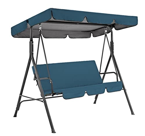 Swing Waterproof Canopy Set Garden Swing Seat Replacement Oxford Cloth Canopy with Seat Cover Für Outdoor Patio (Color : 3, Size : 64.6 * 44.9 * 5.9in) von SOKTDO