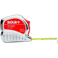 [NEUWERTIG] B-Ware Sola Taschenrollbandmaß Maßband Tri Matic L10m B25mm Gelb Stopptaste von SOLA