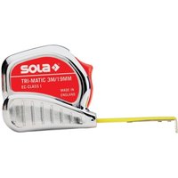 SOLA Taschenrollbandmaß TRI-MATIC L.8m B.25mm mm/cm EG I Ku.Stopptaste SOLA Taschenrollbandmaß TRI-MATIC L.8m B.25mm mm/cm EG I Ku.Stopptaste von SOLA