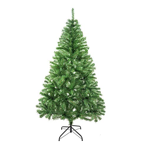 SOLAGUA NAVIDAD Künstlicher Weihnachtsbaum, Lametta-Blatt-Tanne 120–210cm Bäume mit Metallunterstützung (Glitzergrün, 180cm 477Tips) von SOLAGUA NAVIDAD
