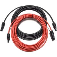 2X Solarkabel Verlängerungskabel Rot/Schwarz 4 - 6mm² mit montiertem Stecker MC4 2x 2m 4mm² von SOLAR ALLIN