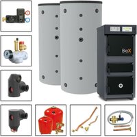 Solarbayer ® - Solarbayer Holzvergaserset BioX 25 - 1A Variante a mit 2xSLS-800 Pufferspeicher von SOLARBAYER®