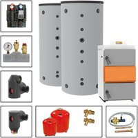 Solarbayer ® - Solarbayer Holzvergaserset hvs e 25-3C Variante c mit 2xSLS-800S Pufferspeicher von SOLARBAYER®