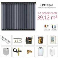Solarbayer ® - Solarbayer Komplettsolarpaket cpc NERO12B Bruttogesamtfläche 39,12m² Vakuumröhre von SOLARBAYER®