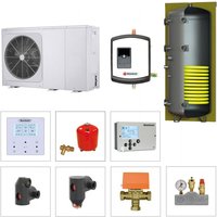 Solarbayer ® - Solarbayer Wärmepumpenpaket LWM8/2xPS300 Friwa Set3 Speicher & Frischwassermodul von SOLARBAYER®